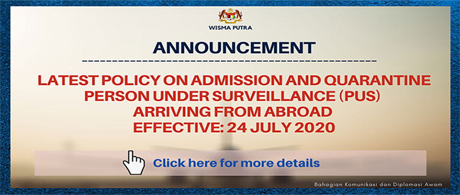 Latest Policy on Admission and Quarantine